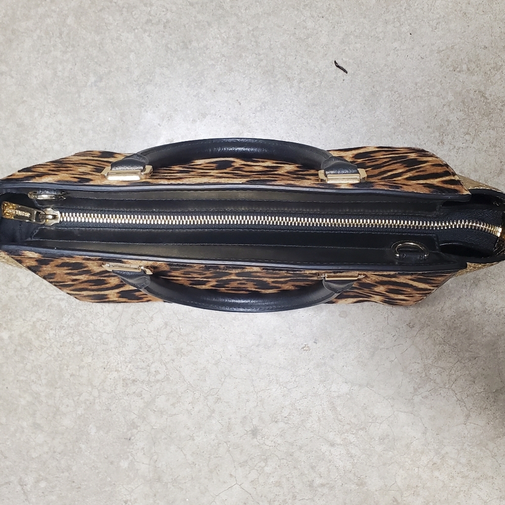 Michael Kors Leopard Print and Gold Tote Bag - Picture 7 of 14